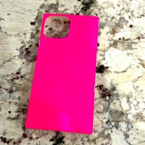 Hot pink flaunt square phone case ~ 13 pro max